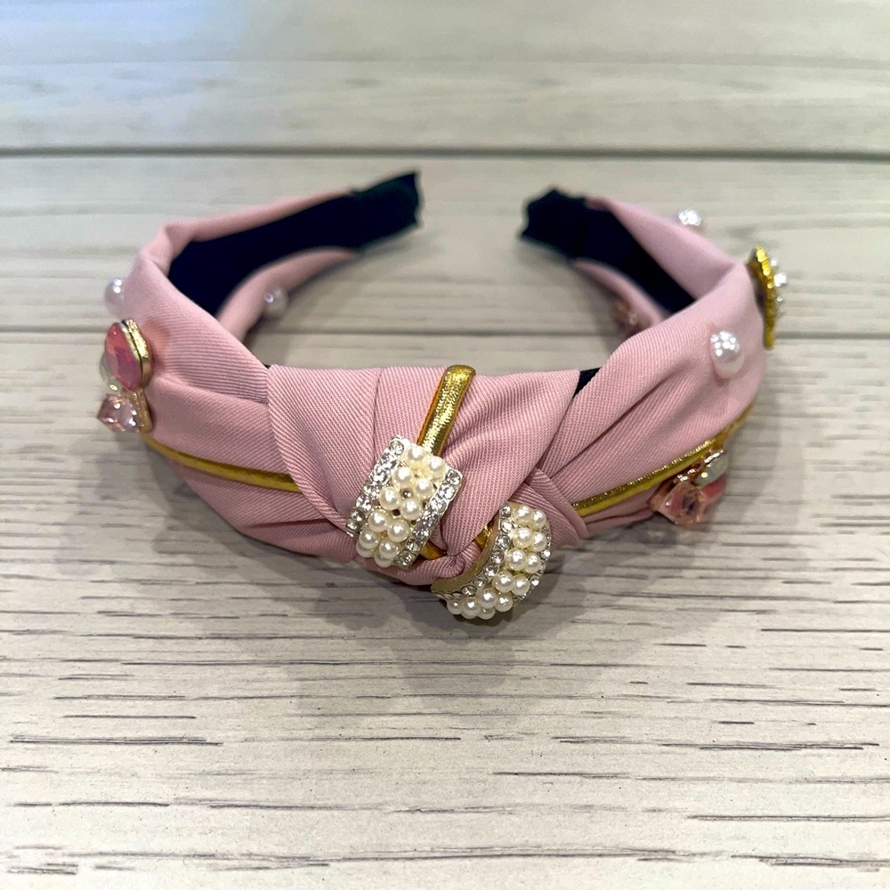 Pink embellished headband
